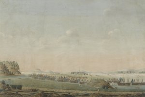 Trois vues de la rivière des Perles : Canton, Macao, Whampoa - Anonymous