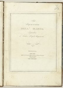 Page de titre pour : La régénération de la Hollande, 1799