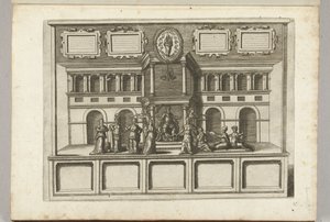 Scène avec vertus et vices, 1594