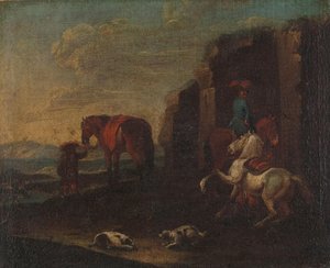 Voyageurs près d
