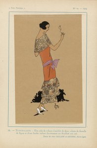 Très Parisien, 1923, No 10: 16.- NONCHALANCE. - Une robe de velours