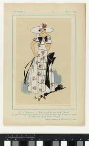 Très Parisien, 1923, No 5: 17.- TIMIDITÉ. - 1. Robe de voile - Anonymous