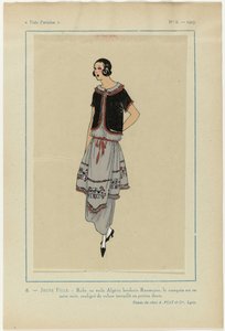 Très Parisien, 1923, No 6: 8. JEUNE FILLE. - Robe en voile Algéria... - Anonymous