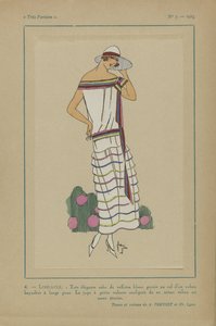 Très Parisien, 1923, No 7: 4.- LIBELLULE. - Très élégante robe de taffetas - Anonymous