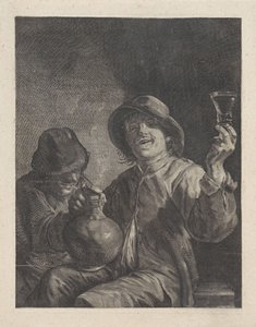Deux paysans dans un intérieur
