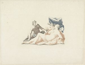 Vénus espionnée par un satyre - Anonymous