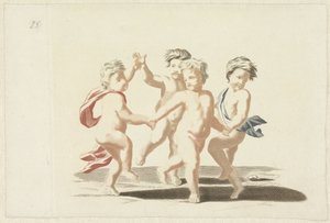Quatre putti dansants