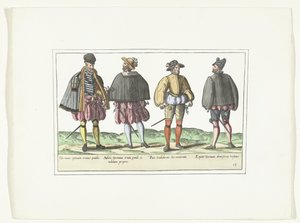 Quatre hommes vêtus à la mode allemande, vers 1580 - Anonymous