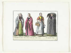 Quatre femmes vêtues à la mode allemande, ca. 1580 - Anonymous