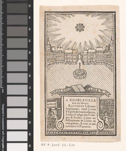 Carte de visite de Jean-Baptiste-François Raucourt, libraire et imprimeur à Charleville - Anonymous