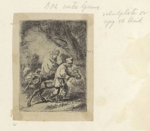Fuite en Égypte : petite plaque - Anonymous