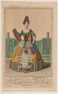 Femme avec un costume de livres - Anonymous