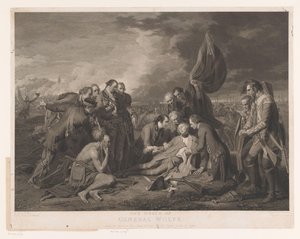 Six portraits de personnes présentes à la mort de James Wolfe