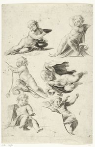 Six putti