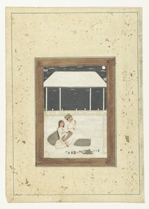 Couple assis sur une terrasse - Anonymous