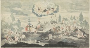 Le dieu du soleil Apollon conduit son char à travers le ciel - Anonymous