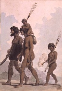 Une famille de Nouvelle-Galles du Sud, peut-être par Philip Gidley King (1758-1808), c.1788-92 - Anonymous Anonymous