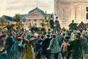 Acclamation de la foule au départ d