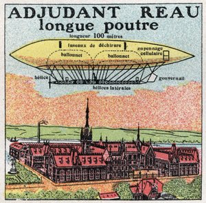 Ballons : Adjudant Réau (Adjudant-Réau) au début du XXe siècle. Illustration anonyme de 1925. Collection privée. - Anonymous Anonymous