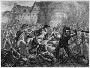 Bataille du Mans en 1793 pendant la guerre de Vendée. Gravure de 1866 dans « Histoire de la Révolution française » par Adolphe Thiers. Collection privée. - Anonymous Anonymous