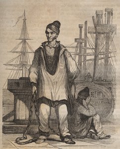 Condamnations à perpétuité au bagne de Rochefort au XIXème siècle. Gravure dans « Histoire des bagnes depuis leur création à nos jours » (1877) par Pierre Zaccone. Collection privée. - Anonymous Anonymous