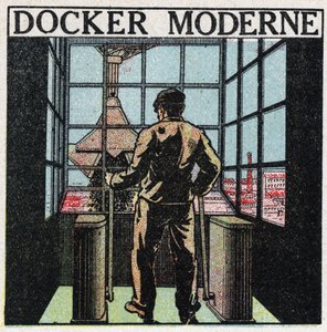 Outils électriques : docker moderne (années 1920). Illustration anonyme de 1925. Collection privée. - Anonymous Anonymous