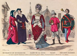 Bourgeois et bourgeoise, Dame de la Cour, valet, sergent d