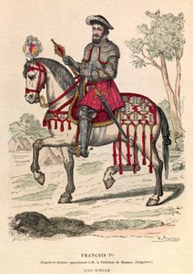 Portrait équestre du roi François Ier (1494 - 1547) - collection privée - Anonymous Anonymous