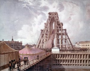 Érection de la colonne d