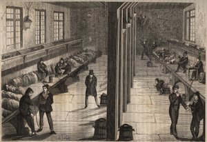 Évasion de trois forçats dans la salle Saint-Gilles du bagne de Rochefort le 28 décembre 1840. Gravure dans « Histoire des bagnes depuis leur création à nos jours » (1877) par Pierre Zaccone (1817-1895). Collection privée - Anonymous Anonymous
