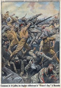 Première Guerre mondiale 1914-1918. Bataille de Bazentin sur la Crête les 13 et 14 juillet 1916 où les Anglais s