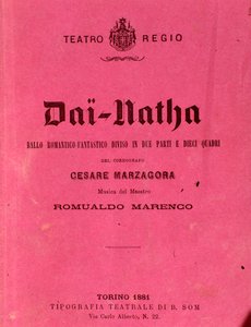 Première page de la partition Dai-Natha, ballet de Romualdo Marenco - Anonymous Anonymous