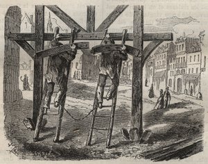 Forçats charpentiers au bagne de Toulon au XIXe siècle. Gravure dans « Histoire des bagnes depuis leur création à nos jours » (1877) par Pierre Zaccone. - Anonymous Anonymous