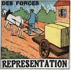 Forces: un cheval tirant une voiture. Illustration anonyme de 1925. Collection privée - Anonymous Anonymous