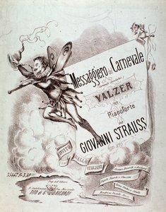Frontispice de la partition musicale de Carnevals-Botschafter (op 270) par Johann Strauss