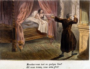 Scène galante : Moine, en compagnie d