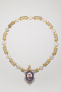 Iran - Décoration Impériale du Portrait : Collier avec le portrait d