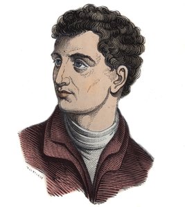 Leone Battista Alberti (1404-1472). Mathématicien, architecte, peintre et écrivain italien. Gravure