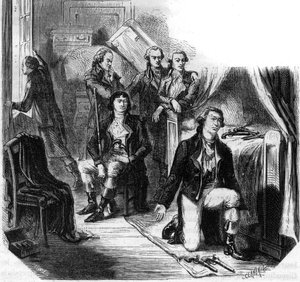 Les Girondins dans la nuit du 31 mai 1793 (la chute des Girondins) - Gravure dans « Histoire des Girondins » par Alphonse de Lamartine (1790-1869) 1865-1866 - Collection privée - Anonymous Anonymous