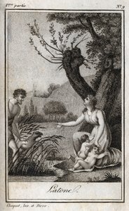 Léto, Létoné, Latone, Gravure de 1819 dans "Lettres à Emilie sur la mythologie" par Charles Albert Demoustier (1760-1801). Collection privée. - Anonymous Anonymous