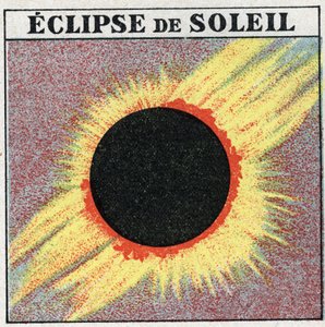 Propagation de la lumière : éclipse de soleil. Illustration anonyme de 1925. Collection privée. - Anonymous Anonymous