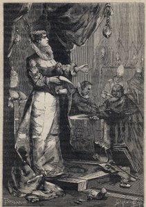 Lucrezia Borgia au Vatican - gravure de 