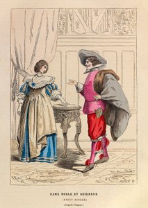 Noble et noble dame en costumes du 18ème siècle - Collection privée - Anonymous Anonymous