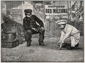 Partie de balles. Gravure de la fin du 19ème siècle. Collection privée. - Anonymous Anonymous