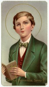 Image pieuse : Dominique Savio, adolescent italien et élève de Saint Jean Bosco