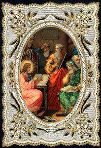 Image pieuse : Jésus enfant avec les docteurs - Anonymous Anonymous