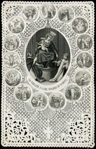 Image pieuse : Notre-Dame du Rosaire de Pompéi (gravure) - Anonymous Anonymous