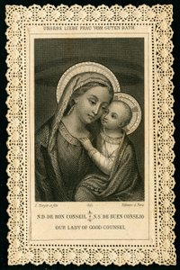 Image pieuse : Portrait de la Vierge Marie, Notre-Dame du Bon Conseil - Anonymous Anonymous