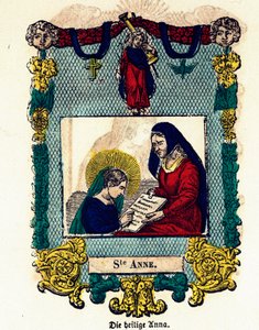 Image pieuse : Sainte Anne. Gravure du XIXe siècle, Collection privée - Anonymous Anonymous