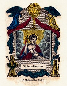 Image pieuse : Saint Jean-Baptiste. Gravure du 19e siècle Collection privée - Anonymous Anonymous